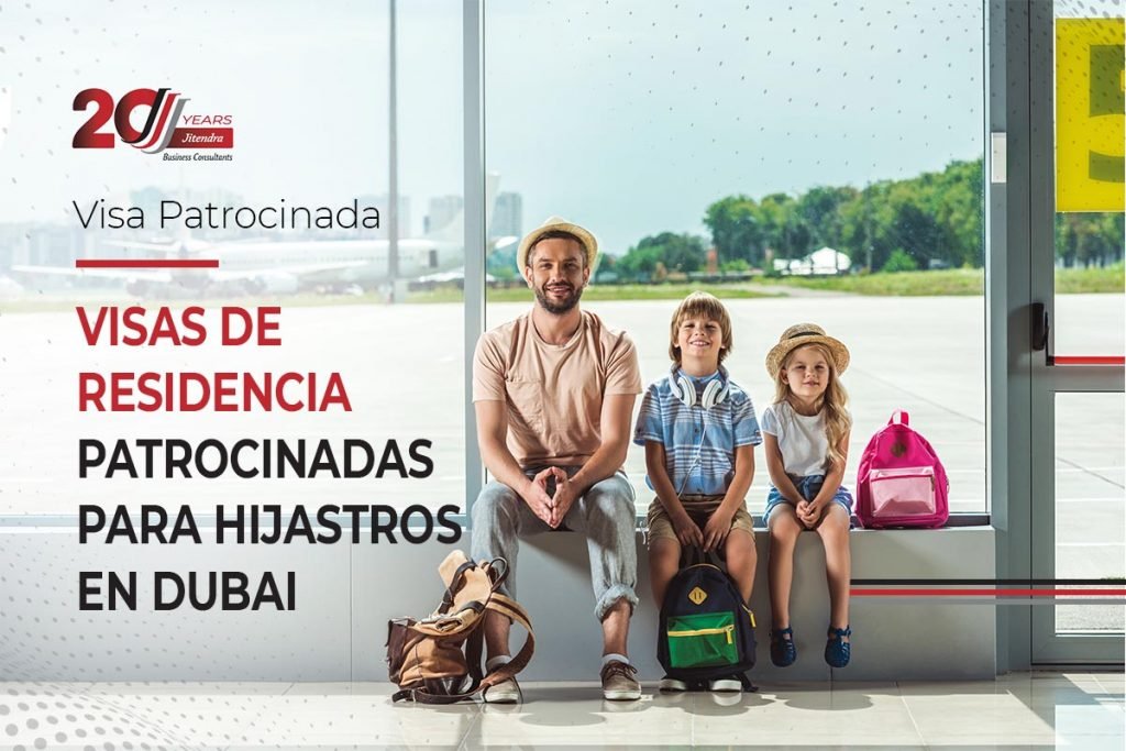 how can expats sponsor residency visa of their step children - Spanish