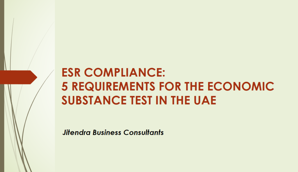 ESR Compliance: 5 Requirements for the UAE Economic Substance Test