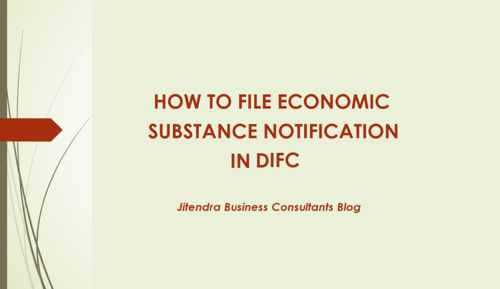 How to file economic substance notification in difc