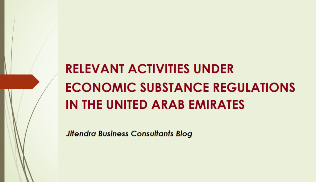 What are the Relevant Activities Under Economic Substance Regulations in the UAE?